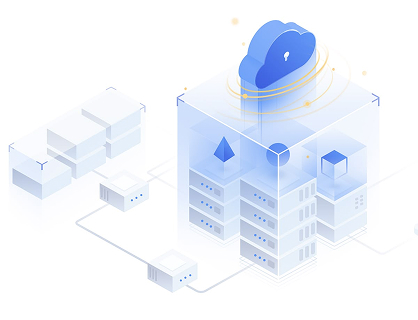 Cloud server and app development illustration